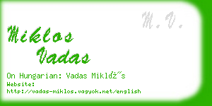 miklos vadas business card